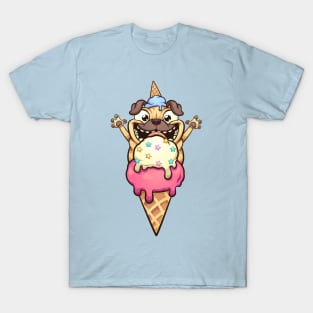 Pug Ice Cream T-Shirt